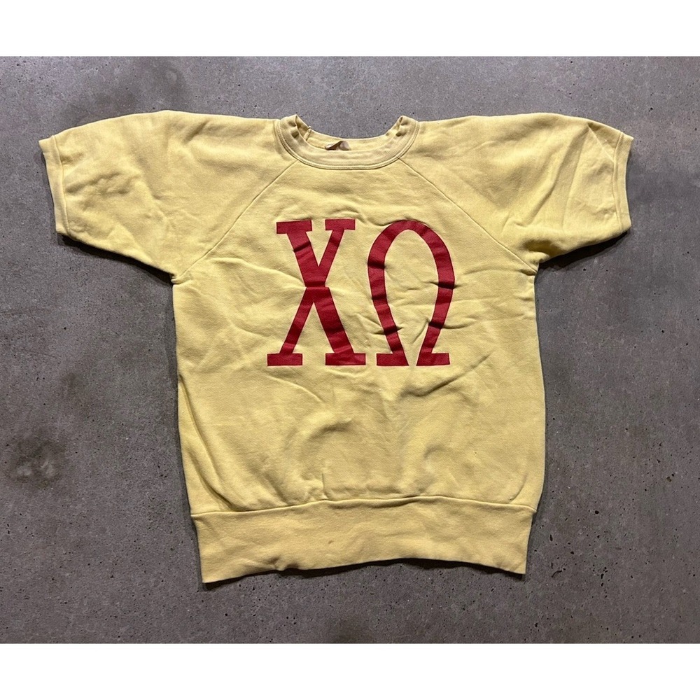 True Vintage 1960's Hanes Chi Omega Sorority Top Sweatshirt‎